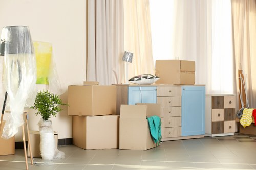 Removal van loading furniture for a local Merton home move