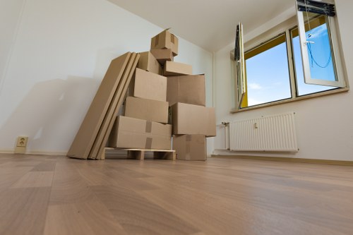 Commercial moving team planning a business relocation in Merton
