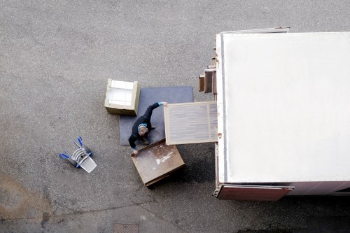 Local moving truck arriving for a Merton move
