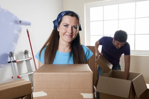 Removal team handling items during a scheduled move