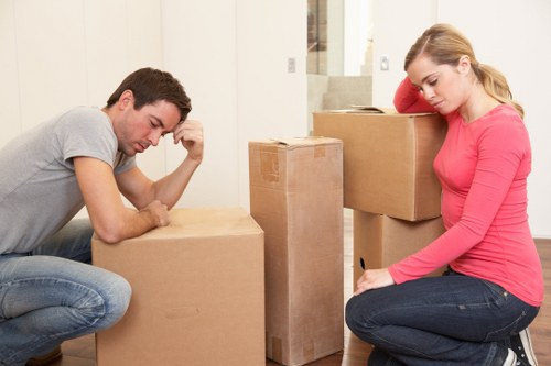 Loading household furniture into a van for a Merton move