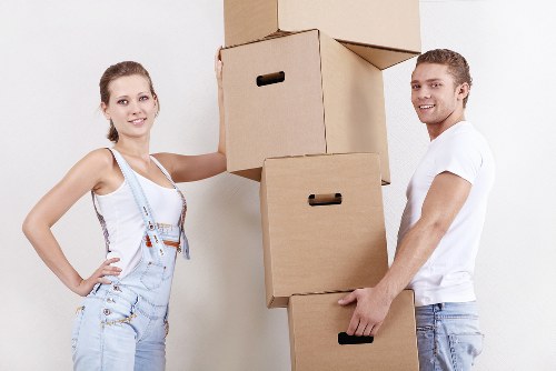 Careful loading and unloading of household items for a Merton move