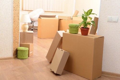 Moving day preparation for a business relocation in Merton