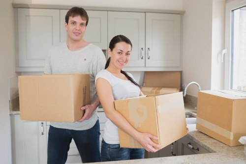 Local movers handling fragile items in Merton